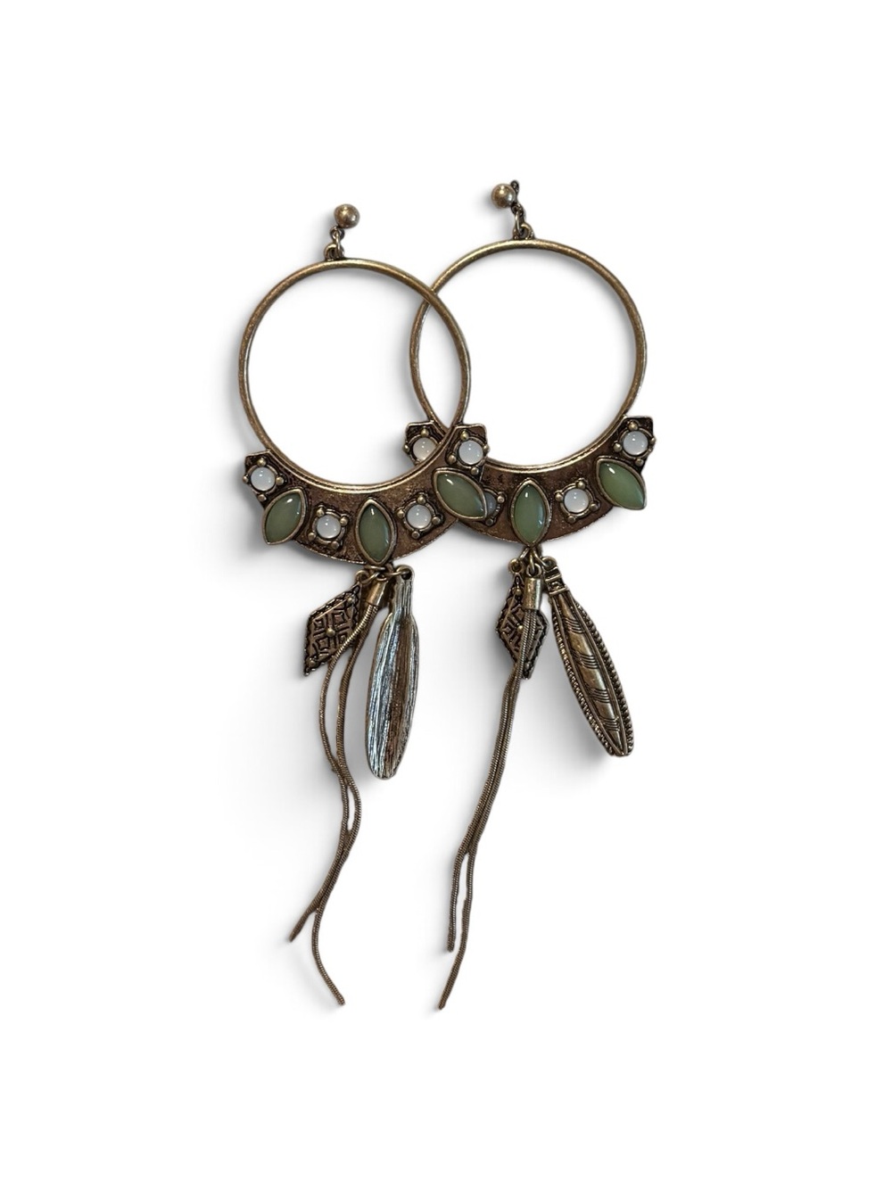 Free People Winona Hoops *Jasper Green Colorway*